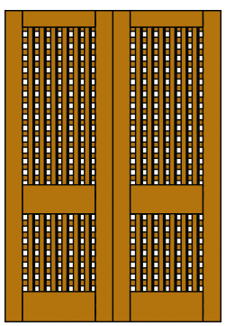 Image of V1 Lattice door pair